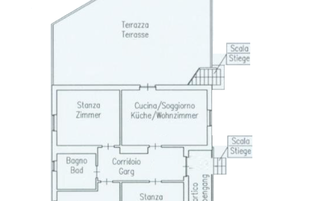 TRE STANZE CON PANORAMICA TERRAZZA VISTA VALLE - Vendita Appartamento 3 stanze  Atesina